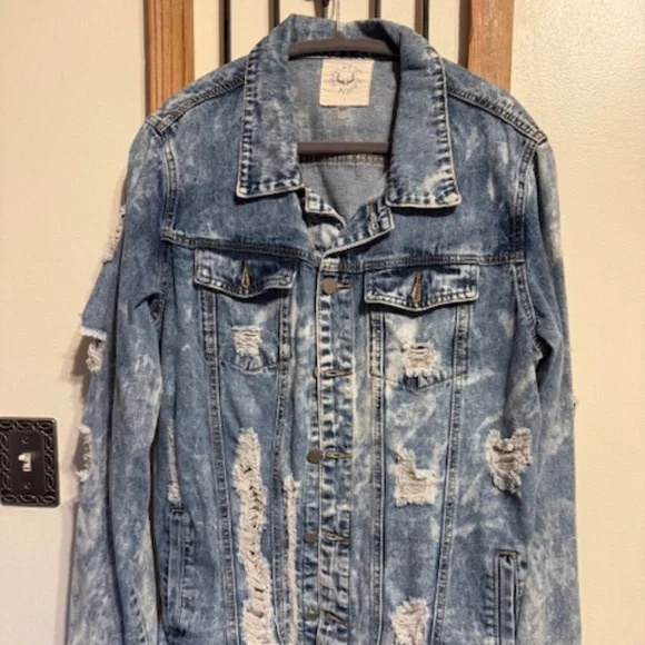 Fantastic Fawn distressed Denim Jacket - Picture 1 of 3